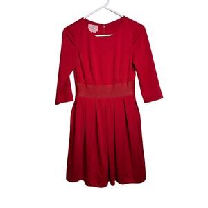 Phoebe Couture Phoebe Couture Red Ponte Knit Dress Womens Size 2